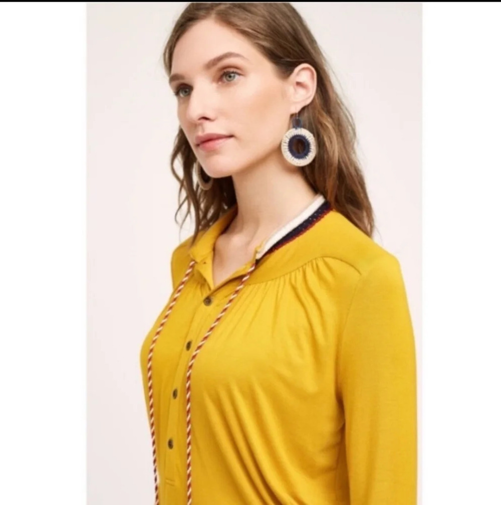 Anthropologie Akemi + Kin Goldie Tassel Blouse - Picture 7 of 8